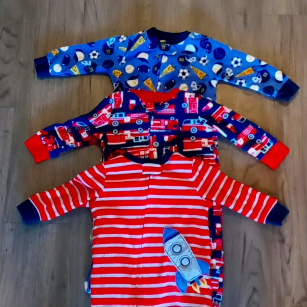 3 fleece Carter's pajamas